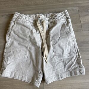 UpWest Men's Corduroy Shorts Khaki Tan Size Small Elastic Waist Drawstring